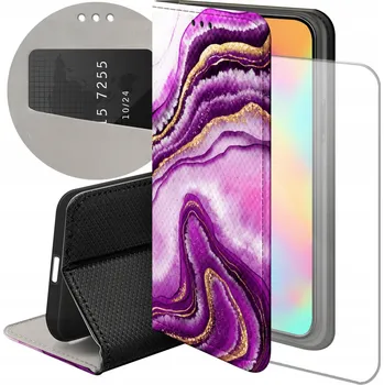 Pouzdro na mobilní telefon Flipové pouzdro Hello Case pro Samsung Galaxy M11 fialové