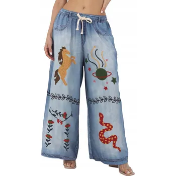 Dámské kalhoty Italy Moda dámské palazzo kalhoty dlouhé, univerzální velikost