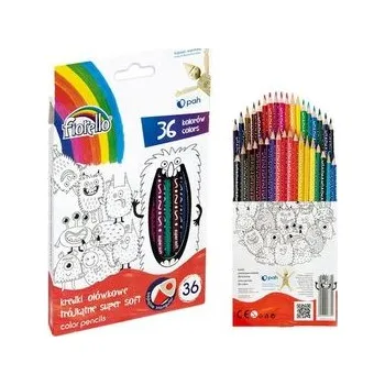 Set školních potřeb Kredki Super Soft 36 kolorów ostrz.trójk. FIORELLO