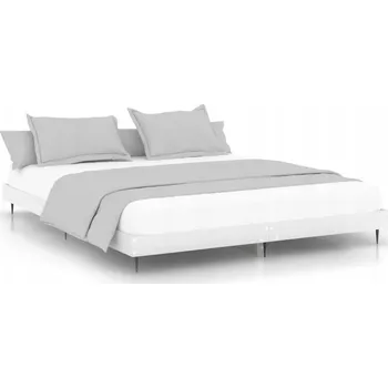 Postel VidaXL Rám postele, bílá, 140x200 cm, dřevotříska