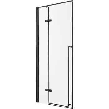 Novoterm Modul sprchového koutu NV-Long DR BL 80 - dveře, černá/transparent - bez vaničky