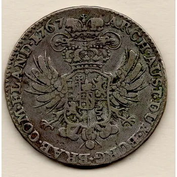 Křížový 1/2 Tolar 1767 Marie Terezie Brusel 14,50