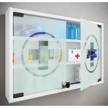 Koupelnový nábytek Lékárnička VCM „Hustila M“, bílá 496652