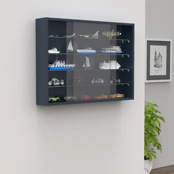 Komoda VCM Nástěnná vitrína „Drivalo L“, antracitová 497008