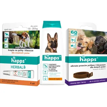 Antiparazitikum pro psa Kapky proti parazitům Happs Sada proti blechám a klíšťatům Happs pro velkého psa