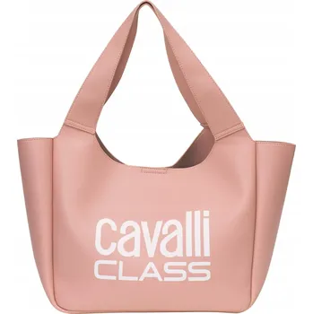 Kabelka Cavalli Class shopper kabelka z polyuretanu růžová