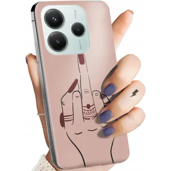 Pouzdro na mobilní telefon Zadní Kryt Hello Case pro Xiaomi Redmi Note 14 5G béžová