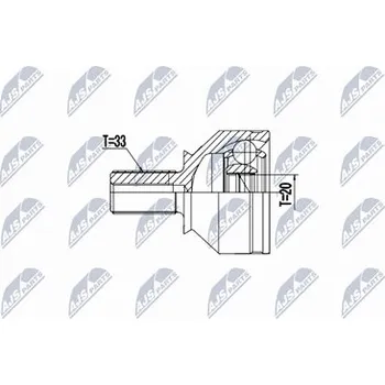 Poloosa kola Sada kloubů pro hnací hřídel NTY NPZ-RE-066