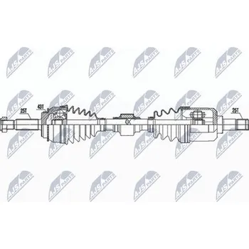 Hnací hřídel - poloosa NTY NPW-MS-049