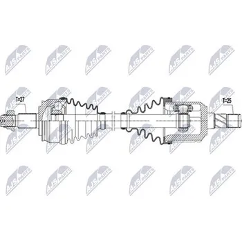 Poloosa kola Hnací hřídel - poloosa NTY NPW-AR-044