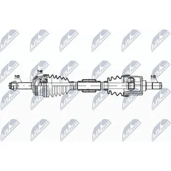 Poloosa kola Hnací hřídel - poloosa NTY NPW-KA-382