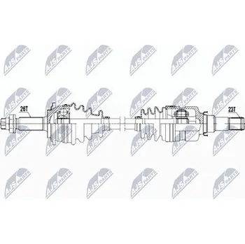 Poloosa kola Hnací hřídel - poloosa NTY NPW-TY-113