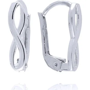 Náušnice MOISS náušnice z bílého zlata NEKONEČNO