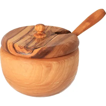 Cukřenka ČistéDřevo OL07 cukřenka se lžičkou z olivového dřeva