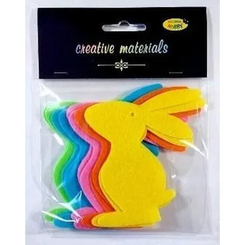 Set školních potřeb Zajaczki z filcu 10cm 10 szt mix