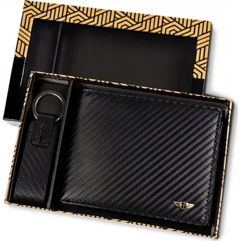 Peněženka Peterson pánská peněženka z pravé kůže černá - muž