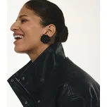 Reserved - Náušnice ve tvaru květin - černý - 033ID-99X - 033ID-99X-ONE