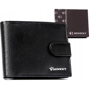 Peněženka Rovicky pánská peněženka z pravé kůže černá - muž