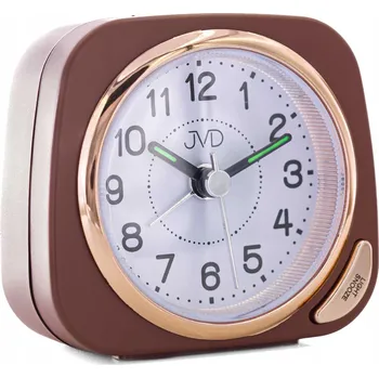 Budík BUDÍK JVD SRP7202.4 HNĚDÝ, ALARM, OPAKOVANÉ BUZENÍ, PODSVÍCENÍ, TICHÝ CHOD