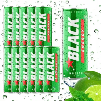 Energetický nápoj 24 x Energetický nápoj Black Energy Mojito 250 ml