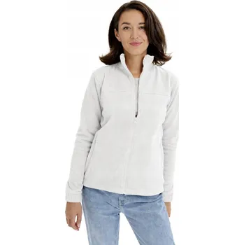 Dámská mikina Dámská fleecová mikina bílá klasická velikost M na zip zateplená do práce