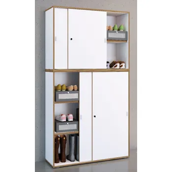 Botník VCM Botník s posuvnými dveřmi „Salia“ B100 s 5 přihrádkami, bílý 496852