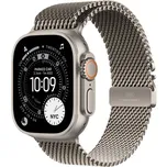 Apple Watch Ultra 3 GPS + Cellular 49mm přírodní titan - přírodní titanový milánský tah - L (MF0E4QC/A)