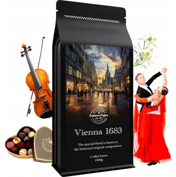 Káva Káva zrnková Arabica Exploro Coffee VIENNA BLACK LABEL 1000 g