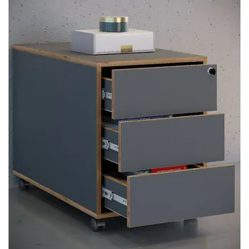 VCM Mobilní podstavec „Salia“ 3 zásuvky T 70, antracit 496727