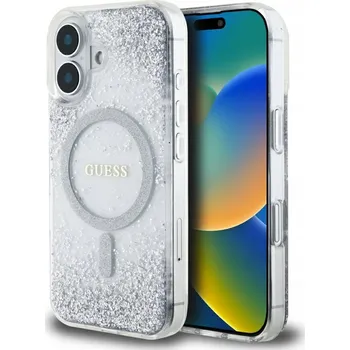 Pouzdro na mobilní telefon Guess Zadní Kryt pro Apple iPhone 16 stříbrný