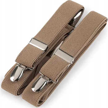 Kšandy Šle pánské, délka 125cm, šíře 2,5cm, tvar X, béžové, 650254/23