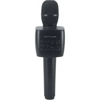 Mikrofon Karaoke Bluetooth Mikrofon Muse M-508 KA s Reproduktorem Černo-Zlatý