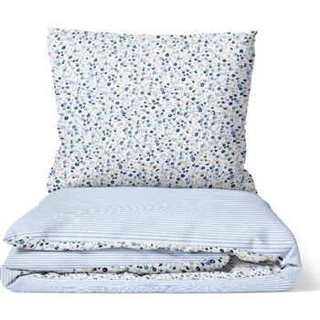 Povlečení DARRÉ Bavlněné povlečení Borghese modré s pruhem Velikost: 140 x 200 + 70 x 90