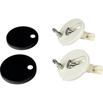 WC sedátko Sada 2 úchytů WC sedátka, černá mat