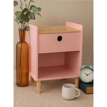 Ložnice Sinsay - Noční stolek se zásuvkou - pastelová růžová - 621GP-03X - 621GP-03X-ONE