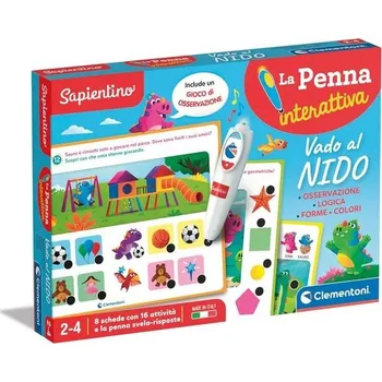 Hračka Clementoni - Sapientino Interaktivní pero, Jdu do školky, Vzdělávací karty a mluvící pero,