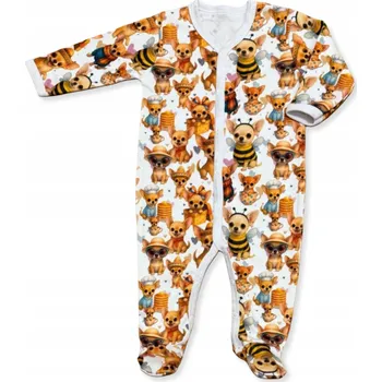 Kojenecký overall OVERAL overal na spaní, celopropínací, velikost 98, dětské pyžamo PEJSCI (Pejsci)