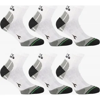 Pánské ponožky PONOŽKY Diadora 39-42 nad kotník 3 ks bílé super bavlna quarter