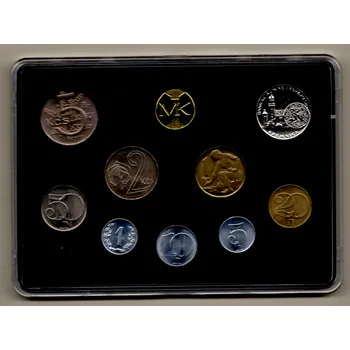 Československo – sada oběžných mincí 1991, žeton Kremnica místo 10 Kčs