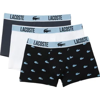 Boxerky Pánské boxerky Lacoste Crocodile Print 3P Vícebarevný (S)