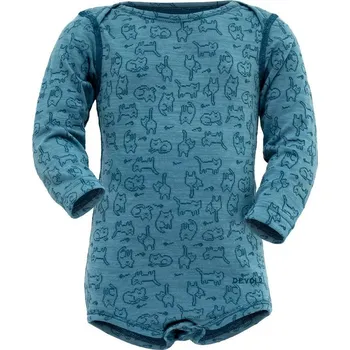 Dětské merino body DEVOLD Duo Active Merino Body Baby, Moon - 98