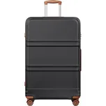 Cestovní kufr na kolečkách Kono Horizontal Design XL - 141 L - černo-hnědý