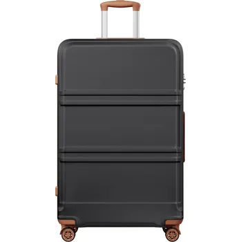 Cestovní kufr na kolečkách Kono Horizontal Design XL - 141 L - černo-hnědý