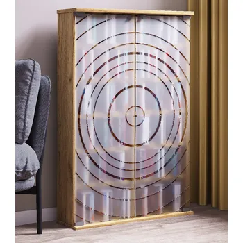 Komoda VCM Vitrína na média Tilano L, dub medový 496905