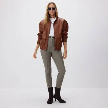 Dámská zimní obuv Reserved - Semišové kotníkové boty na podpatku - hnědá - 166FF-88X - 166FF-88X-35