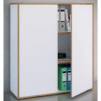 Knihovna VCM 3dílná kancelářská skříň „Salia“ B100, bílá 496705