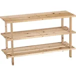 ZELLER Botník dřevěný 3 police 80x26x49,5cm