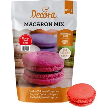 Decora, Itálie Směs na makronky červená 250g - Decora