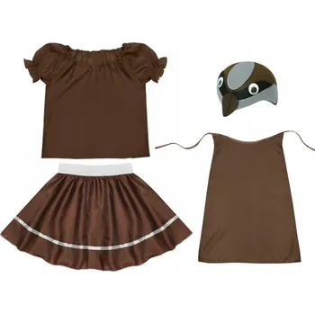 Karnevalový kostým KOSTÝM SKOWRONEK SUKNĚ ČEPICE 134-140 4 dílků