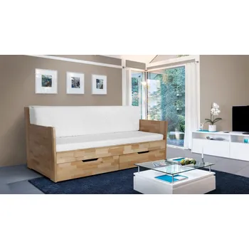 Postel FALCO Rozkládací dřevěná postel Denisa 3 Dřevo: GB BUK LAK